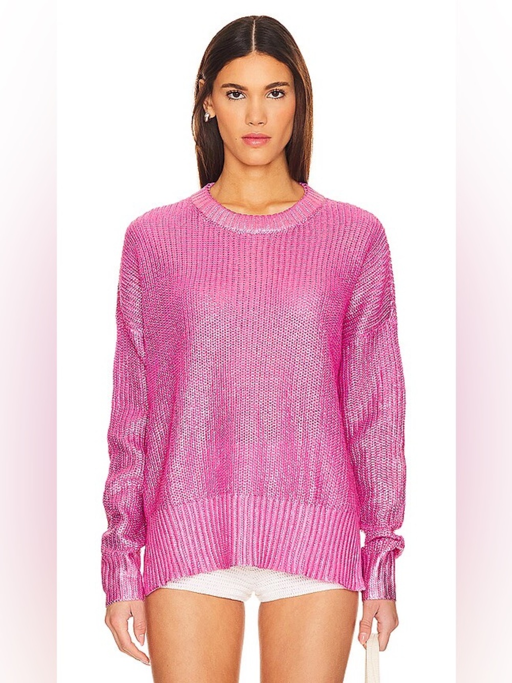 Beach Riot Callie Sweater in Pink Shine, Size Small
